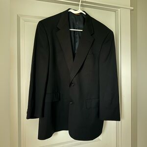2 Piece Hart Schaffner Marx 42R Black Wool Suit Gold Trumpeter Nordstrom